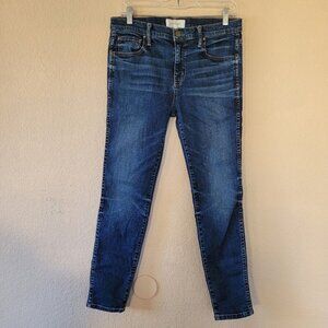 The Great The Almost Skinny Jeans Size 27 Blue Dark Wash High Rise Stretchy